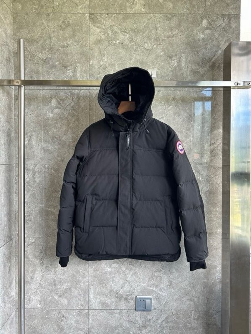 Canada Goose Black Puffer Jacket with Hood
